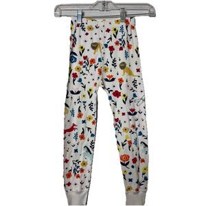 Hanna Andersson Kids Animal Floral Pajama Bottoms 100% Organic Cotton 110 Size 5